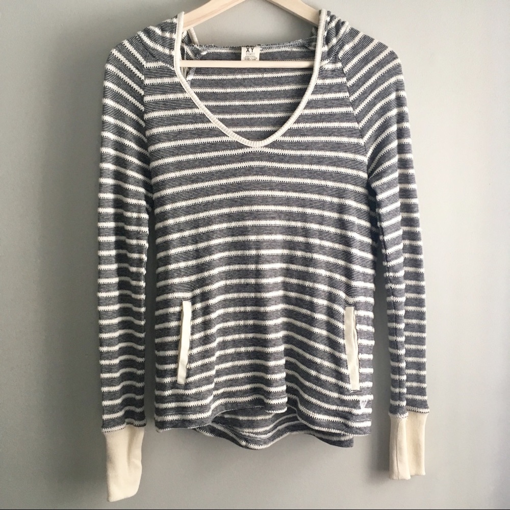Roxy Striped Cotton Hoodie XS